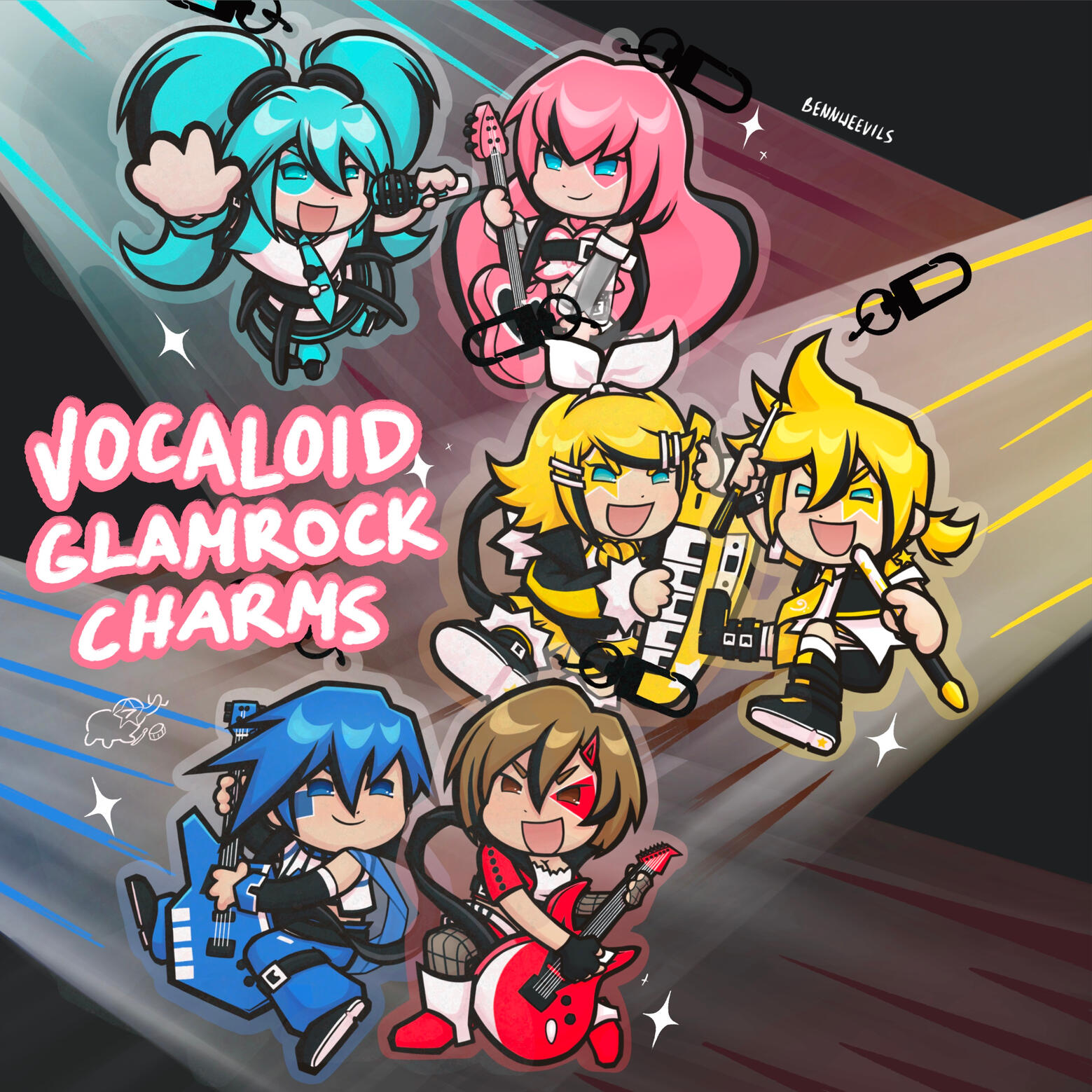 Vocaloid Glamrock Charms Vocaloid Glamrock Charms